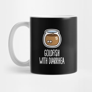 Funny veterinarian goldfish with diarrhea cartoon Mug